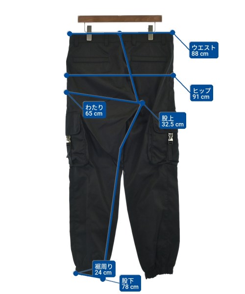 PRADA（プラダ）カーゴパンツ 黒 サイズ:50(XL位) メンズ/2200715086803