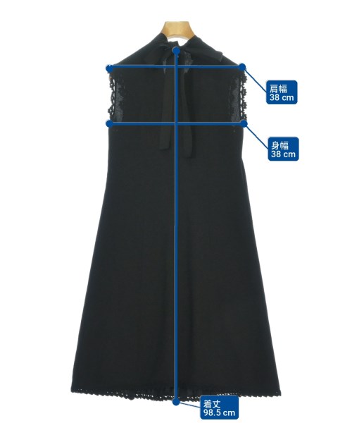 PRADA（プラダ）ワンピース 黒 サイズ:38(S位) レディース/2200710780171