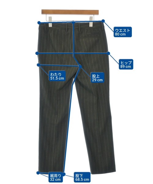PRADA（プラダ）スラックス カーキ サイズ:40(M位) レディース/2200645413069