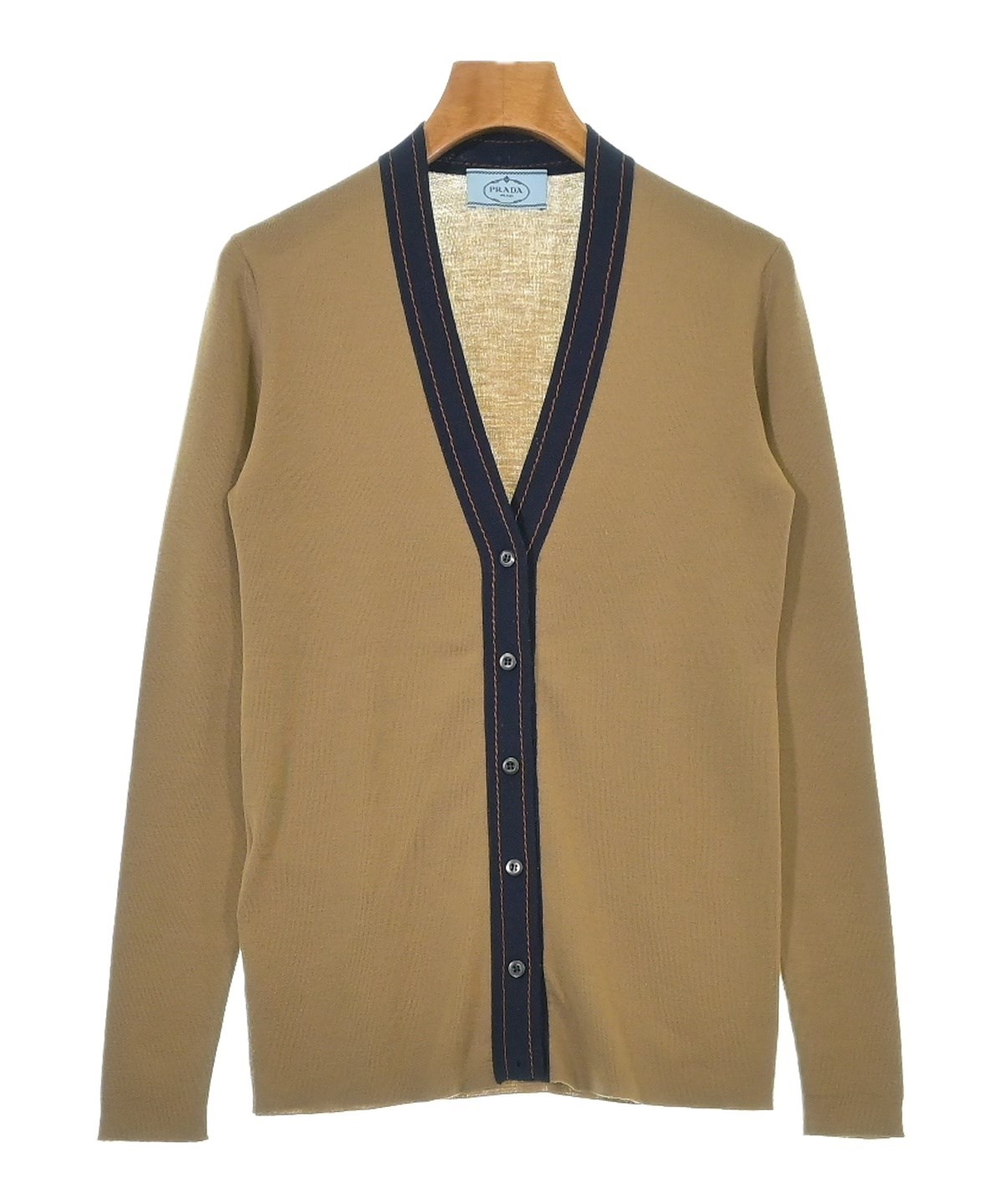 PRADA（プラダ）カーディガン 茶 サイズ:38(S位) レディース