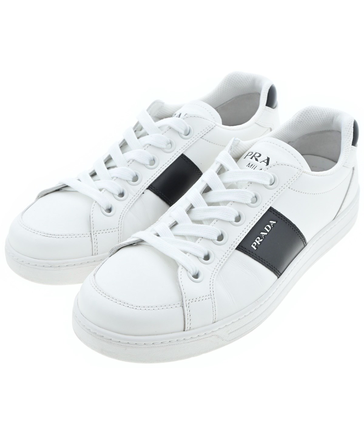 PRADA（プラダ）スニーカー 白 サイズ:5 1/2(24.5cm位) メンズ