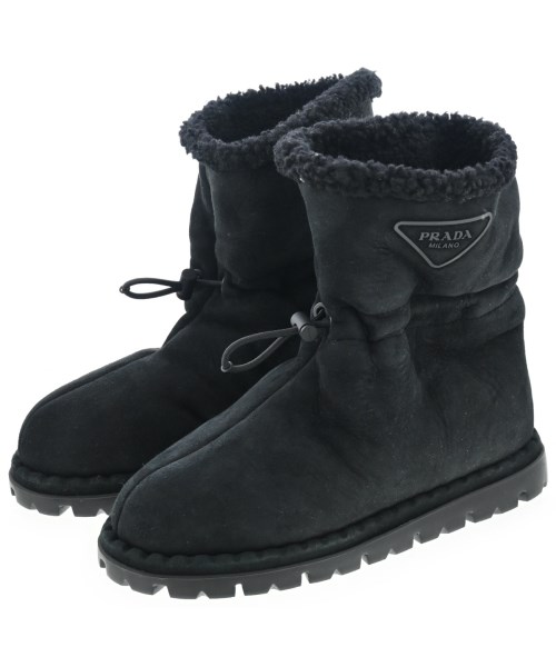 PRADA(プラダ)ブーツ 黒 サイズ:EU37(23.5cm位)/2200646679105