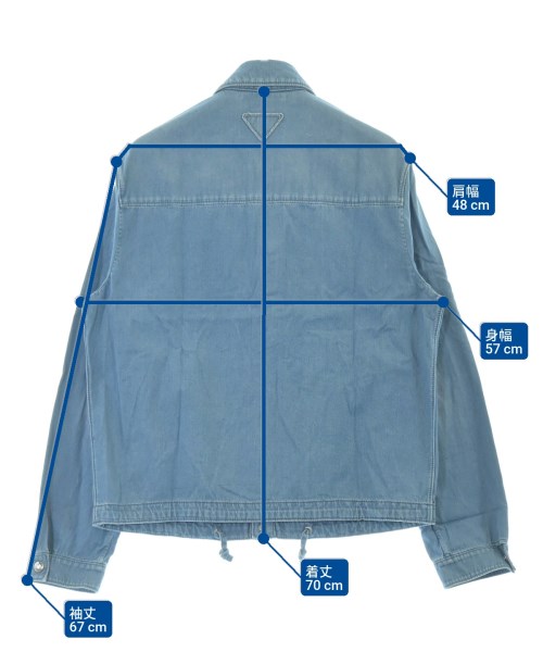 PRADA（プラダ）ダウンジャケット/ダウンベスト 青 サイズ:48(L位) メンズ/2200636383050