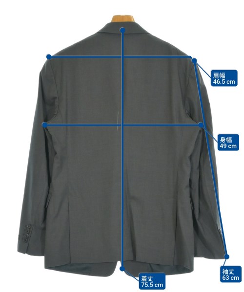 PRADA（プラダ）テーラードジャケット グレー サイズ:50(XL位) メンズ/2200636189270