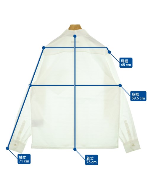 PRADA（プラダ）カジュアルシャツ 白 サイズ:L メンズ/2200646510163