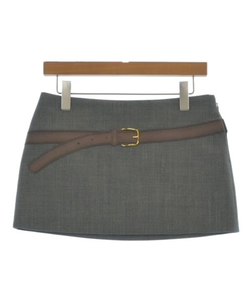 PRADA(プラダ)ミニスカート グレー サイズ:38(S位)/2200647432075