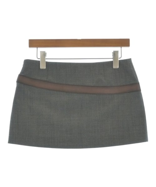PRADA（プラダ）ミニスカート グレー サイズ:38(S位) レディース/2200647432075