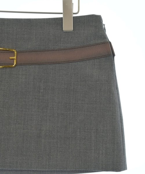PRADA（プラダ）ミニスカート グレー サイズ:38(S位) レディース/2200647432075