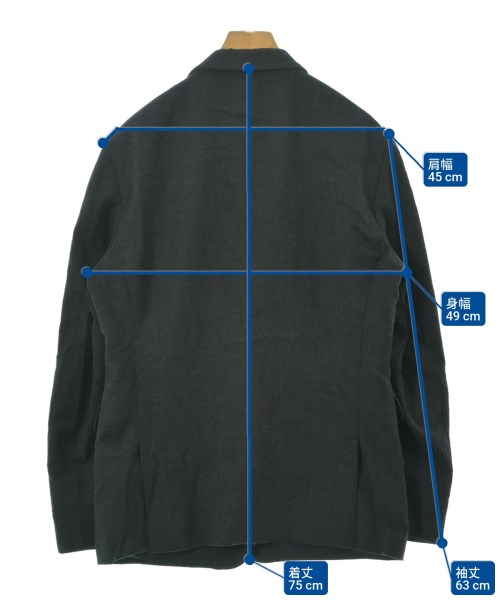 PRADA（プラダ）テーラードジャケット グレー サイズ:52(XXL位) メンズ/2200648933021