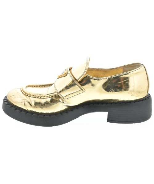 PRADA（プラダ）ドレスシューズ/ローファー ゴールド サイズ:EU38(24.5cm位) レディース/2200650786011