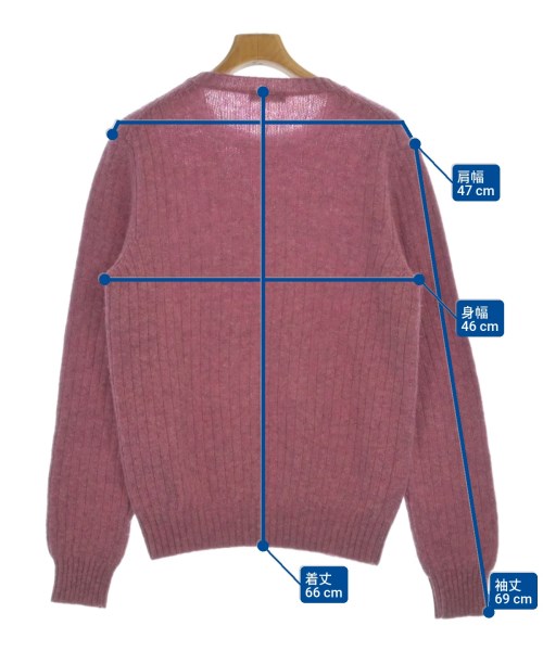 PRADA（プラダ）ニット・セーター ピンク サイズ:48(L位) メンズ/2200651211130