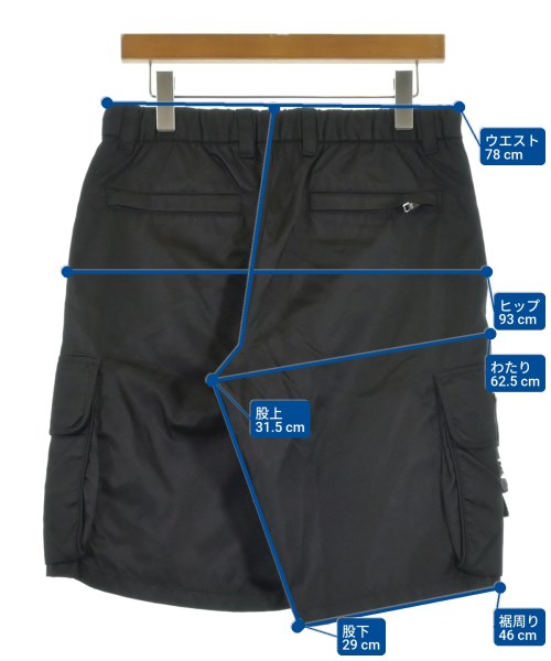 PRADA（プラダ）ショートパンツ 黒 サイズ:46(M位) メンズ/2200651300063