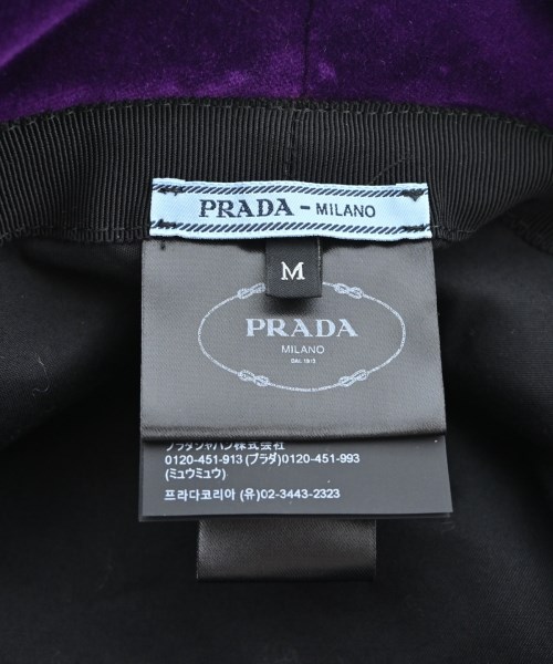 PRADA（プラダ）ハット 紫 サイズ:M レディース/2200651555036