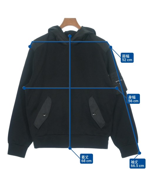 PRADA（プラダ）パーカー 黒 サイズ:S メンズ/2200651563086