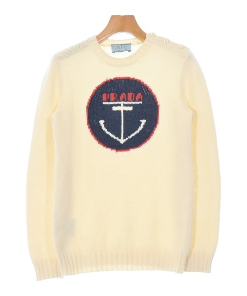 PRADA(プラダ)ニット・セーター 白 サイズ:38(S位)/2200651840163
