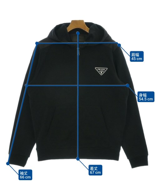 PRADA（プラダ）パーカー 黒 サイズ:L メンズ/2200651967235