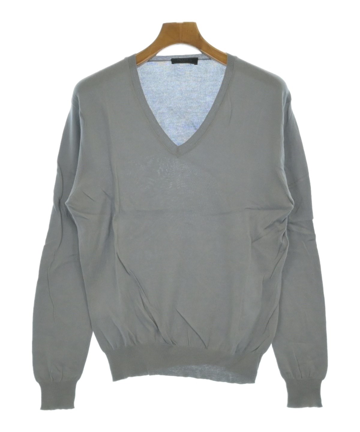 PRADA（プラダ）ニット・セーター グレー サイズ:48(L位) メンズ
