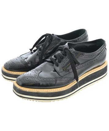 PRADA（プラダ）ドレスシューズ/ローファー 黒 サイズ:EU37 1/2(24cm位