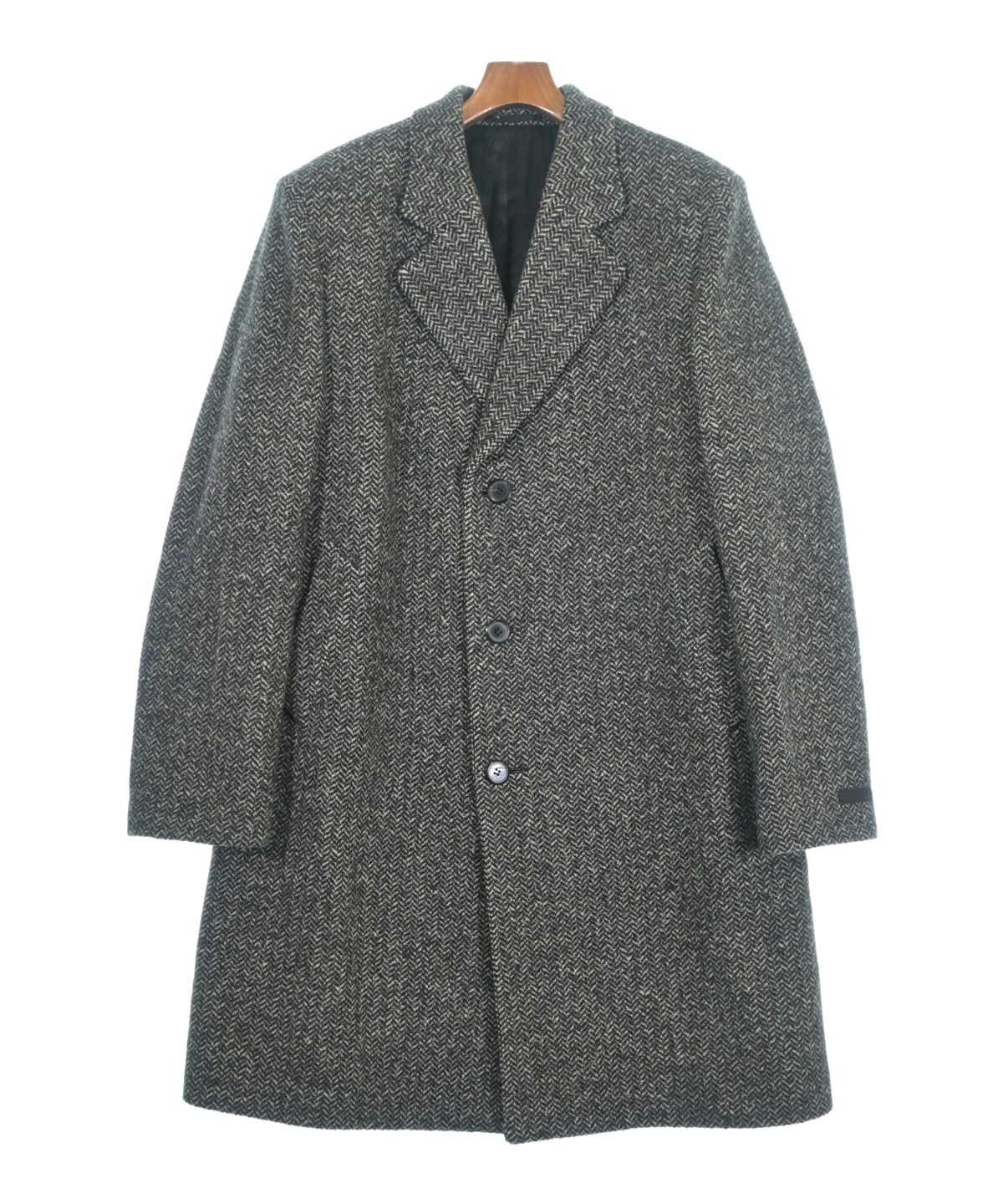 PRADA（プラダ）チェスターコート 黒 サイズ:48R(L位) メンズ