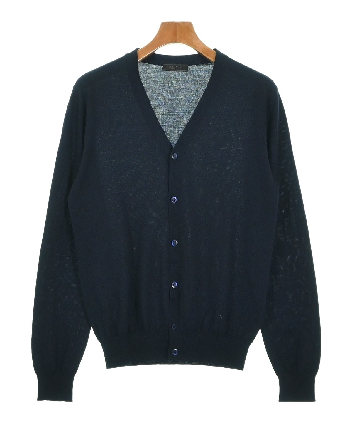 24AW PRADA カーディガン ネイビー サイズ46 PRADA（プラダ）カーディガン 紺 サイズ:46(M位) メンズ/2200702695018