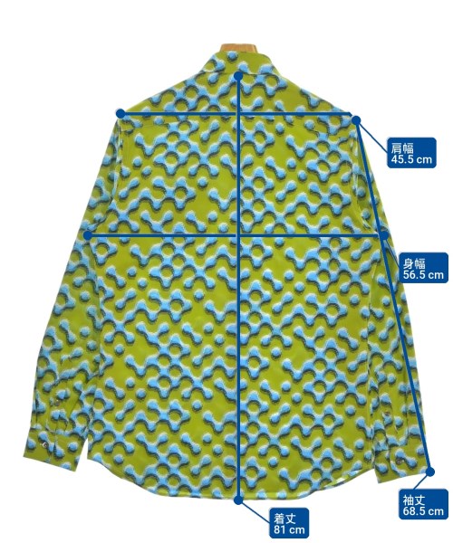 PRADA（プラダ）カジュアルシャツ カーキ サイズ:40(L位) メンズ/2200702705304