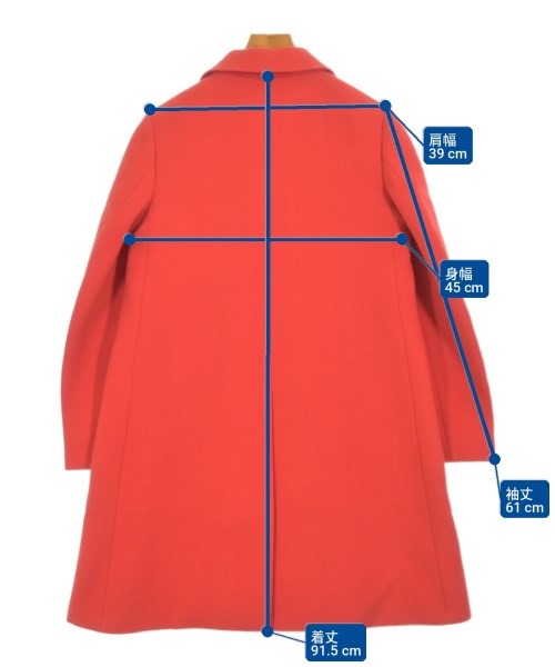 PRADA（プラダ）コート 赤 サイズ:38(S位) レディース/2200703298041