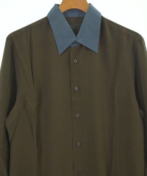 PRADA（プラダ）カジュアルシャツ 茶 サイズ:42(XXL位) メンズ/2200704435339