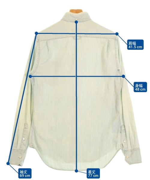 PRADA（プラダ）カジュアルシャツ 青 サイズ:37(XS位) メンズ/2200702679025