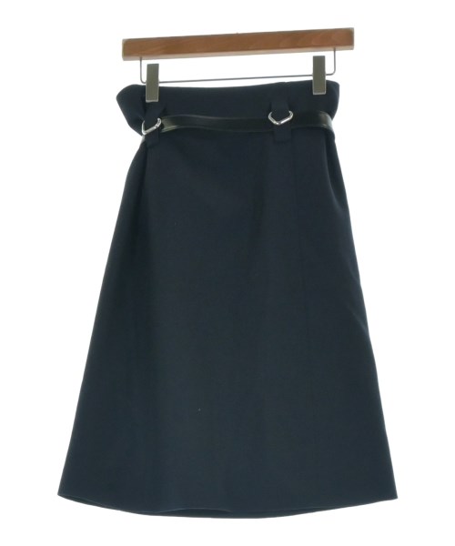 PRADA（プラダ）ひざ丈スカート 紺 サイズ:36(XS位) レディース/2200705542166