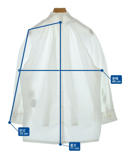 PRADA（プラダ）ブラウス 白 サイズ:46(XXL位) レディース/2200701498191