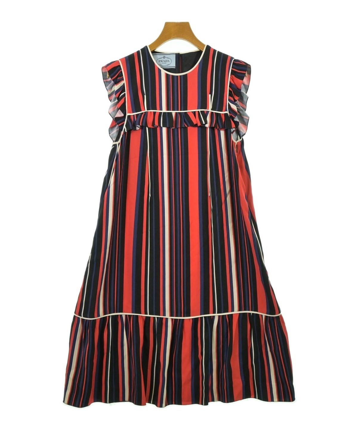 PRADA（プラダ）ワンピース 赤 サイズ:40(M位) レディース