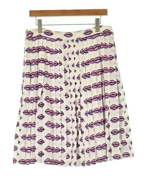 PRADA（プラダ）ひざ丈スカート 白 サイズ:44(L位) レディース/2200706524116