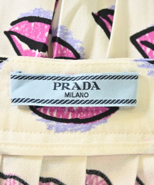 PRADA（プラダ）ひざ丈スカート 白 サイズ:44(L位) レディース/2200706524116
