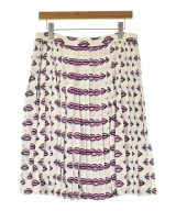 PRADA（プラダ）ひざ丈スカート 白 サイズ:44(L位) レディース/2200706524116
