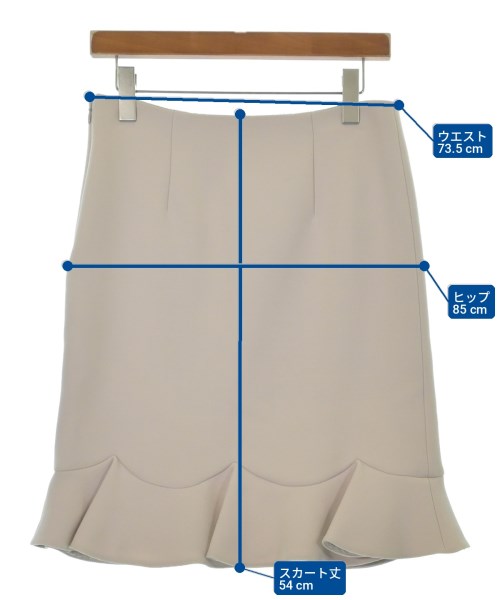 PRADA（プラダ）ひざ丈スカート ベージュ サイズ:40(M位) レディース/2200706524130