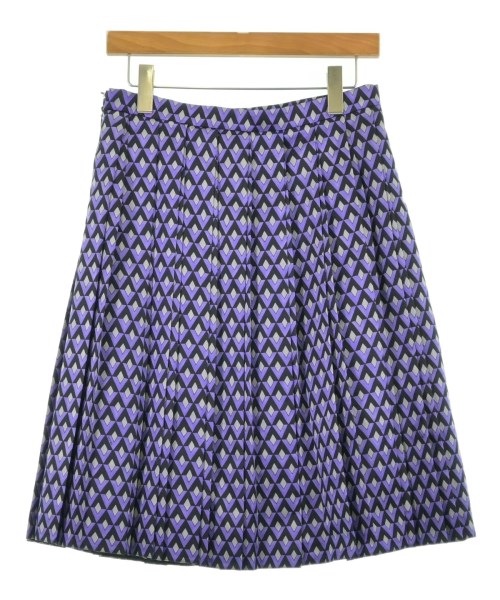 PRADA（プラダ）ひざ丈スカート 紫 サイズ:40(M位) レディース/2200706524192