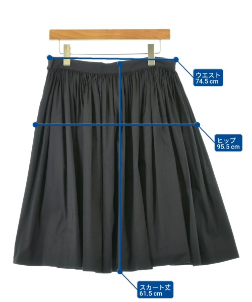 PRADA（プラダ）ひざ丈スカート 紺 サイズ:42(M位) レディース/2200706524208
