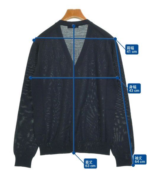PRADA（プラダ）カーディガン 紺 サイズ:46(M位) メンズ/2200706602029