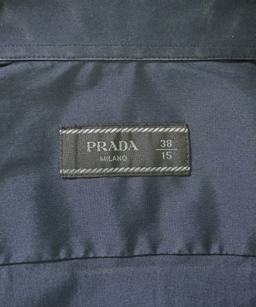 PRADA（プラダ）カジュアルシャツ 紺 サイズ:38(S位) メンズ/2200706841046