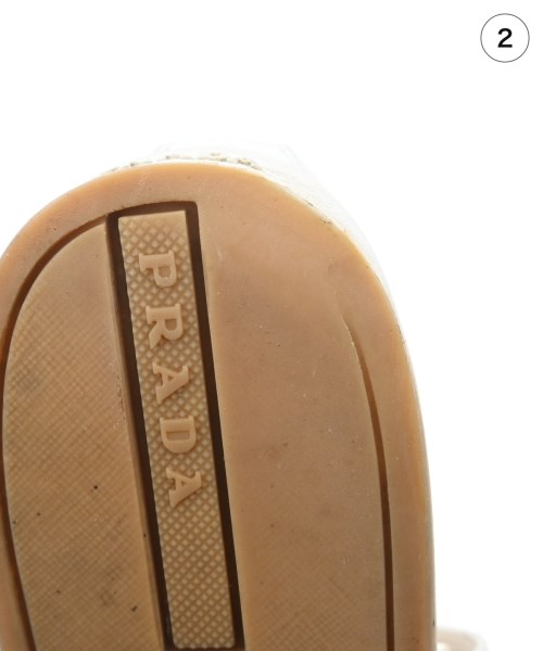 PRADA（プラダ）スニーカー 白 サイズ:EU37 1/2(24cm位) レディース/2200708289082
