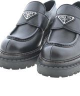 PRADA（プラダ）ドレスシューズ/ローファー 黒 サイズ:EU36(22.5cm位) レディース/2200708732106