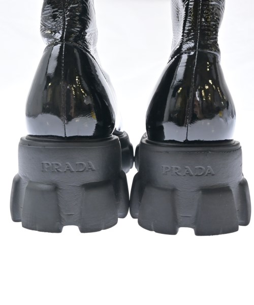 PRADA（プラダ）ブーツ 黒 サイズ:-(24.5cm位) レディース/2200708481028