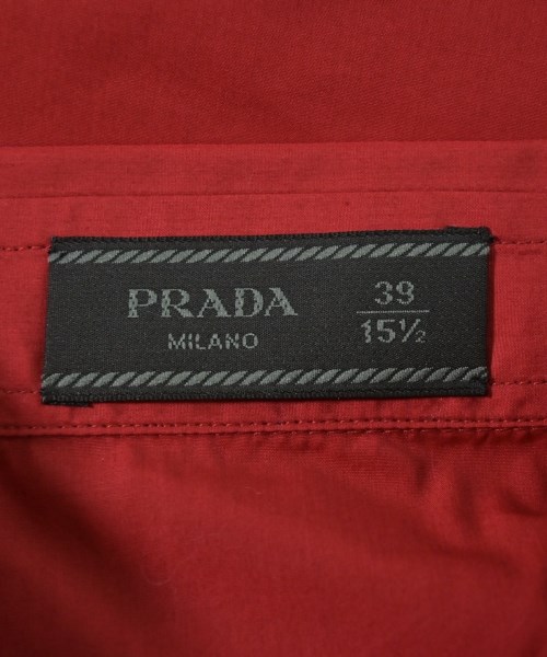 PRADA（プラダ）カジュアルシャツ 赤 サイズ:39(M位) メンズ/2200709381082