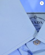 PRADA（プラダ）カジュアルシャツ 青 サイズ:S メンズ/2200709666301