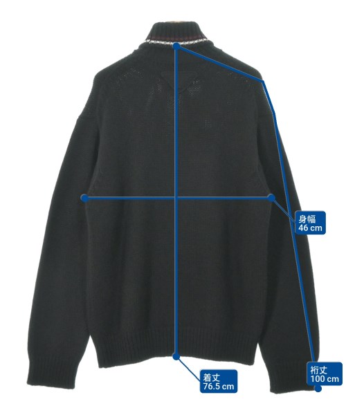 PRADA（プラダ）ニット・セーター 黒 サイズ:48(L位) メンズ/2200662485025