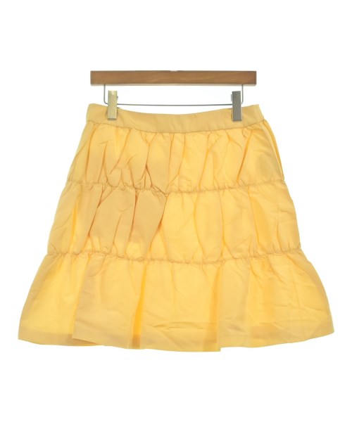 PRADA（プラダ）ひざ丈スカート 黄 サイズ:40(M位) レディース/2200662637080