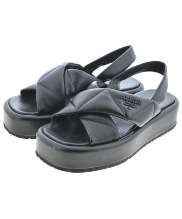 PRADA（プラダ）サンダル 黒 サイズ:EU35 1/2(22cm位) レディース