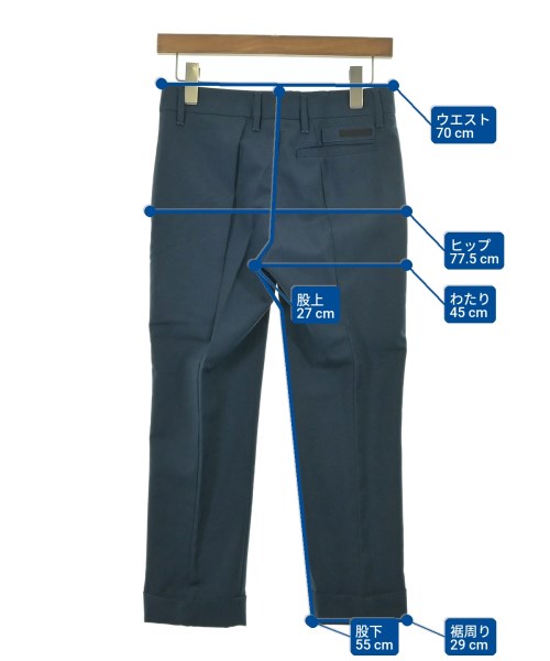 PRADA（プラダ）クロップドパンツ 青 サイズ:36(XS位) レディース/2200660624044