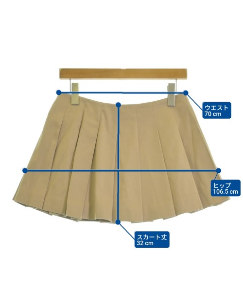 PRADA（プラダ）ミニスカート ベージュ サイズ:38(S位) レディース/2200664898137