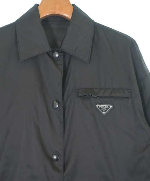 PRADA（プラダ）ステンカラーコート 黒 サイズ:XS レディース/2200664097011